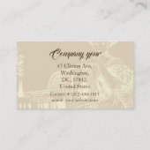 Carte De Visite dame boit du thé (Dos)