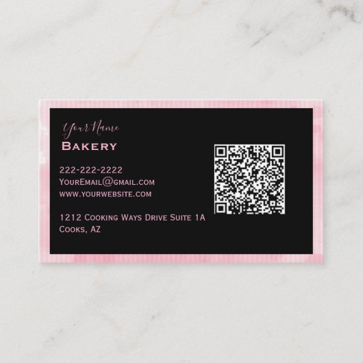 Carte De Visite Dame de cuisson (Dos)