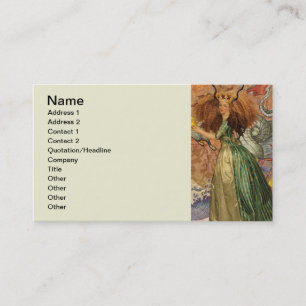 Carte De Visite Dame de la Renaissance Capricorne Fantastique Vint