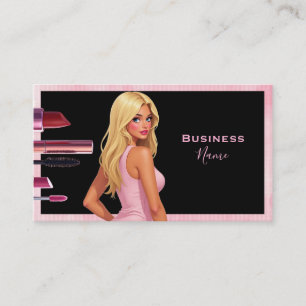 Carte De Visite Dame de maquillage de Blonde