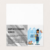 Carte De Visite Dame de nettoyage | Maid (Extérieur déplié)