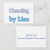 Carte de visite, Dame du ménage (Devant / Derrière)