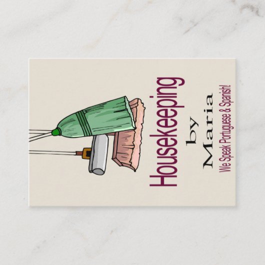 Carte de visite, Dame du ménage (Devant)