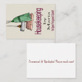 Carte de visite, Dame du ménage (Devant / Derrière)