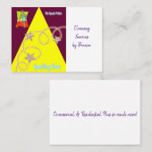 Carte de visite, Dame du ménage (Devant / Derrière)