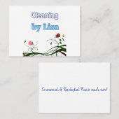 Carte de visite, Dame du ménage (Devant / Derrière)