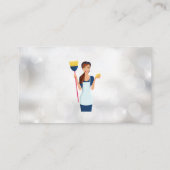 Carte De Visite Dame du ménage de la maison | Arrière - plan étinc (Dos)