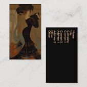 Carte De Visite Dame en noir (Devant / Derrière)