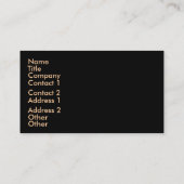 Carte De Visite Dame en noir (Dos)