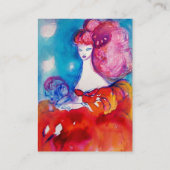 Carte De Visite DAME EN ROUGE, Beauté, Salon, Spa, Artiste de maqu (Dos)