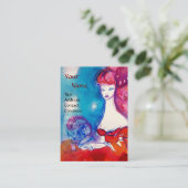 Carte De Visite DAME EN ROUGE, Beauté, Salon, Spa, Artiste de maqu (Debout devant)