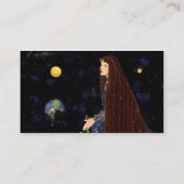 Carte De Visite Dame et fleurs (Dos)