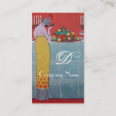 CARTE DE VISITE DAME ET FRUITS PLANIFICATEUR DE MARIAGE ART DÉCO P (Dos)