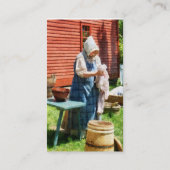 Carte De Visite Dame étendant du linge (Dos)