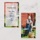 Carte De Visite Dame étendant du linge (Devant / Derrière)