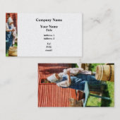 Carte De Visite Dame faisant la lessive - Platine (Devant / Derrière)