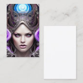 Carte De Visite Dame mystique aux yeux irréguliers (Devant / Derrière)
