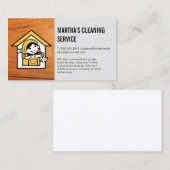 Carte De Visite Dame plus propre | Services de tenue de maisons (Devant / Derrière)