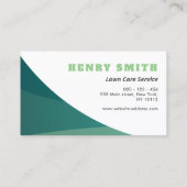 carte de visite d'aménagement des jardins (Dos)