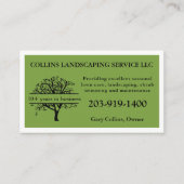 Carte de visite d'aménagement paysager pour l'entr (Devant)