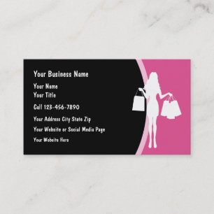 Carte De Visite Dames à la mode Thème de mode et de shopping