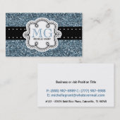 Carte De Visite Dames bleues impertinentes de regard de parties (Devant / Derrière)