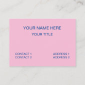 Carte De Visite Damier Coloré (Dos)