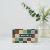 Carte De Visite Damier de Contrôle de Couleur Moderne (Debout devant)