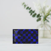 Carte De Visite Damier de marbre bleu (Debout devant)