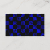 Carte De Visite Damier de marbre bleu (Dos)