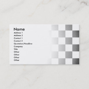 Carte De Visite Damier texturisé simple