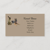 Carte de visite d'amis de berger allemand (Dos)