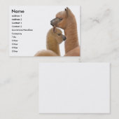 Carte de visite d'amour d'alpaga (Devant / Derrière)