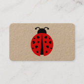 carte de visite d'amour de coccinelle (Devant)