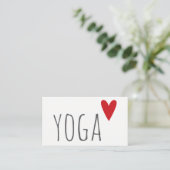 carte de visite d'amour de yoga (Debout devant)