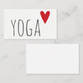 carte de visite d'amour de yoga (Devant / Derrière)