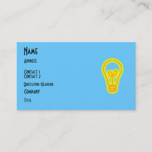 Carte de visite d'ampoule
