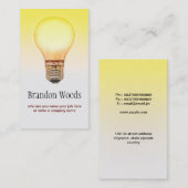 carte de visite d'ampoule (Devant / Derrière)