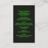 Carte de visite d'ampoule électrique (Dos)