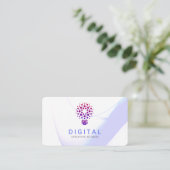 Carte de visite d'ampoule stylisée (Debout devant)