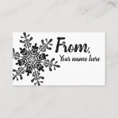 carte de visite d'amusement de flocon de neige de (Dos)