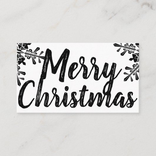 carte de visite d'amusement de flocon de neige de (Devant)