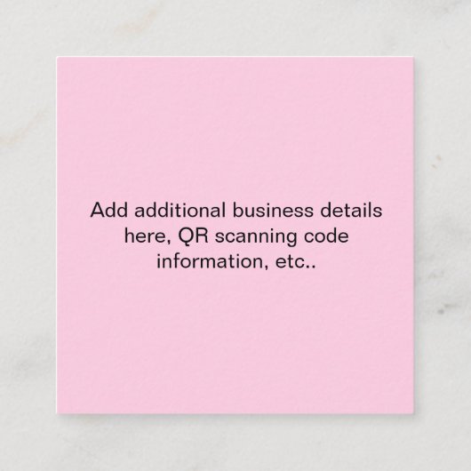 Carte de visite d'analyse de code QR (Dos)