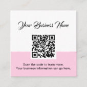 Carte de visite d'analyse de code QR (Devant)
