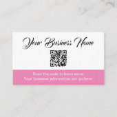 Carte de visite d'analyse de code QR (Devant)