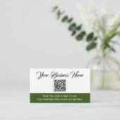 Carte de visite d'analyse de code QR (Debout devant)