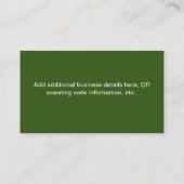 Carte de visite d'analyse de code QR (Dos)