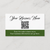 Carte de visite d'analyse de code QR (Devant)