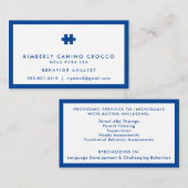 Carte de visite d'analyste du comportement autiste (Devant / Derrière)