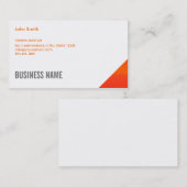 Carte de visite d'analyste système de coin orange (Devant / Derrière)